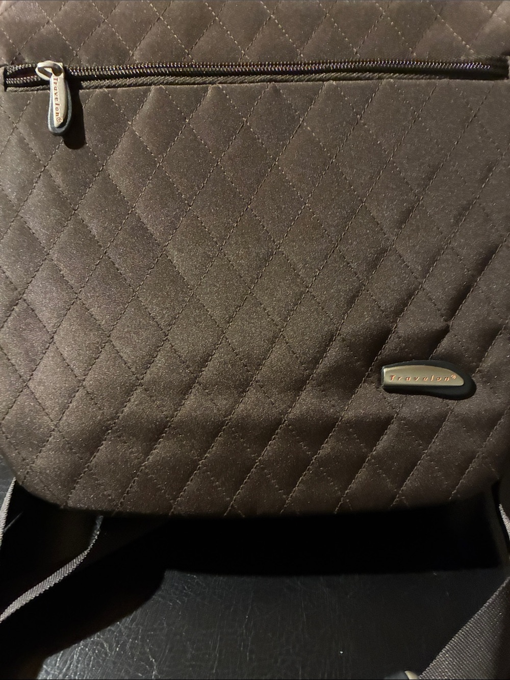 Travelon Quilted Backpack in Dark Brown